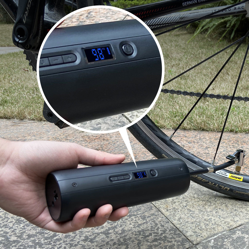 CYCPLUS-Pompe à vélo électrique A8, gonfleur d'air intelligent, mini  compresseur d'air portable, pompe